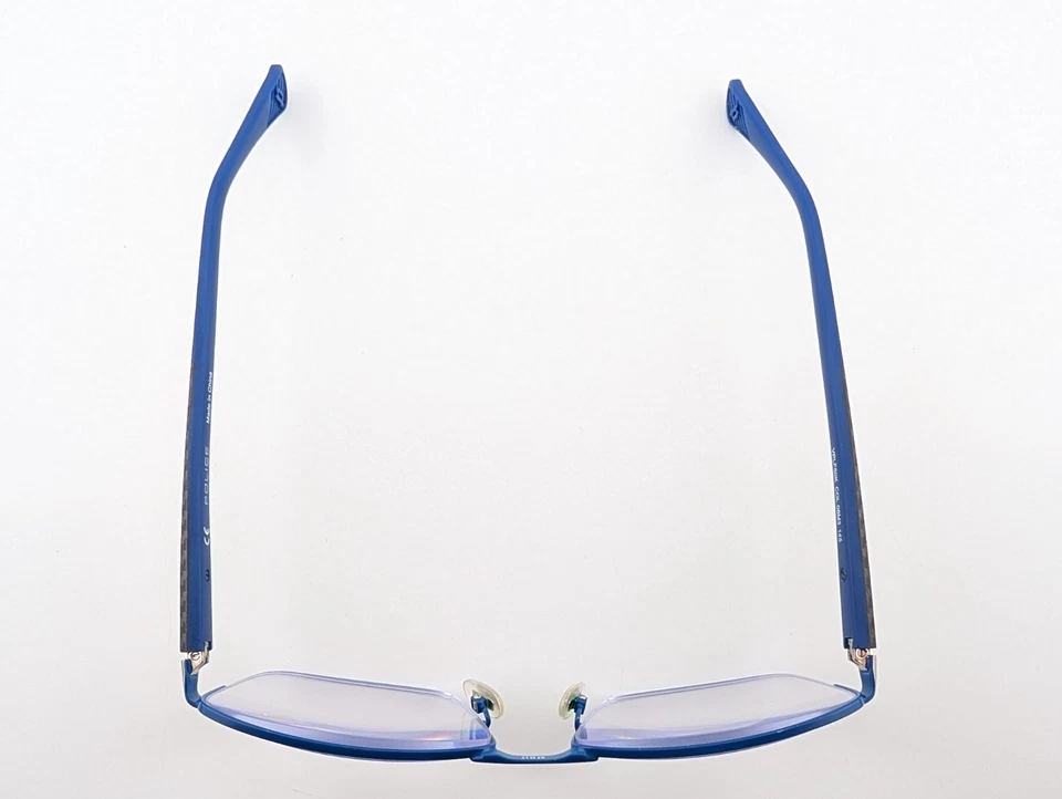 Gafas de policía, solo marcos, VPLF50K 08M3, 57-17-145, metal, azul/plateado Foto 3 de 4