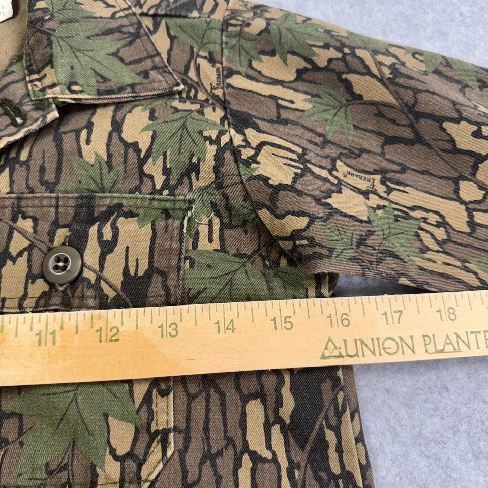 Camisa Camuflada Trebark Vintage Juvenil 10 Hecha en EE. UU. Botón Frontal Exterior Árbol de Caza Foto 3 de 4