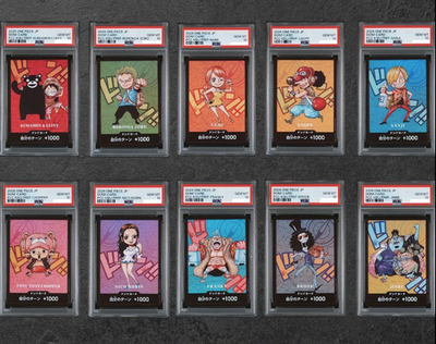【PSA10】PSA10、シュリンク付きBOX、その他 PSA 10 Complete Set Kumamoto Special Flagship ONE PIECE Card