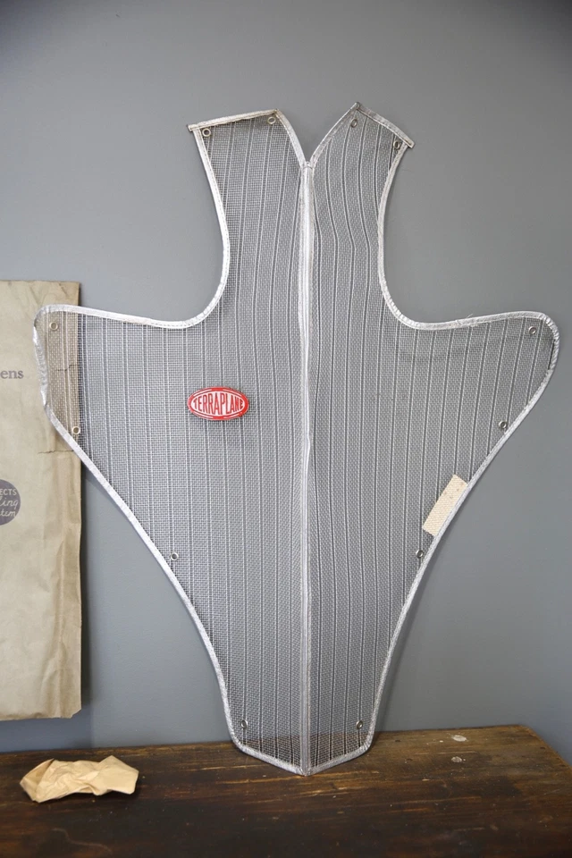 Antigo 1937 Hudson Terraplane carro radiador grade capa de tela acessório novo em folha - Imagem 2 de 4