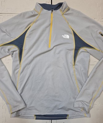 The North Face Impulse 1/4 Zip Gray Navy Yellow Medium M