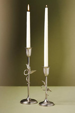 Anthropologie Hera Silver Taper Candle Holder...