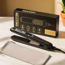 Mini Flat Iron Ceramic Tourmaline Dual Voltage Travel Straightener Short Hair