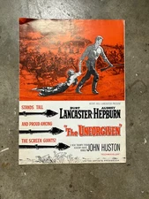 THE UNFORGIVEN (Warner Bros., 1960) Original U.S. Pressbook Red Cover Uncut