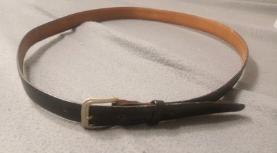 Hickok Vintage Wide Black Cowhide Belt - Size 38 Thin  display picture 2