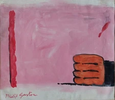 Philip Guston Signed Abstract Expressionist Oil Painting on Canvas -Canadian Art