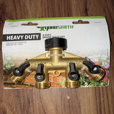 New 105428 Brass 4-Way Restricted-Flow Water Shut-Off Heavy Duty Brass 8813