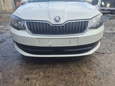 Skoda Fabia MK3 2014 - 2018 Complete Front Bumper In White LF9E