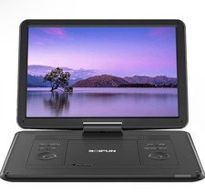 17.5" Portable DVD Player with 15.6" HD Screen, 6 Hours Rechargeable Battery