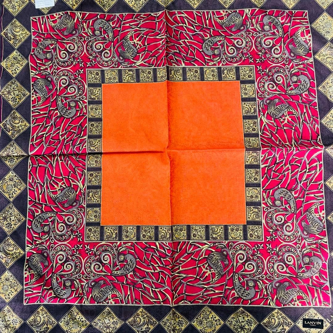 Large Lanvin Multicolored Elegant Handkerchief Se… - image 3