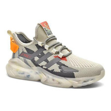 MENS BEIGE RUNNING TRAINERS CASUAL GYM WALKING SPORTS SNEAKERS SHOES ALL UK SIZE
