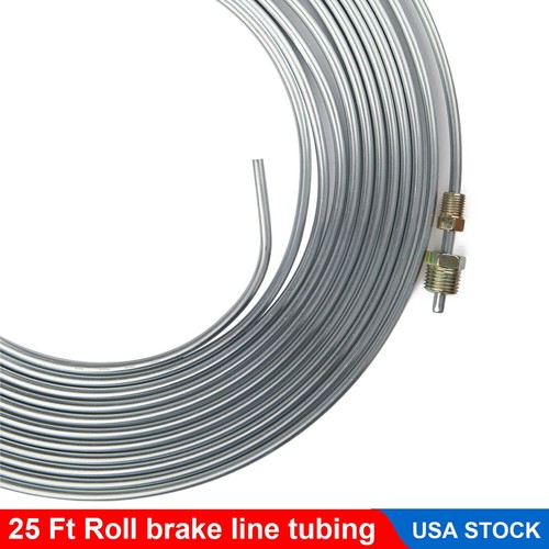 2x Copper Nickel Brake Line Tubing Kit 3/16 OD 25 FT Coil Roll All Size Fitting - Picture 7 of 13