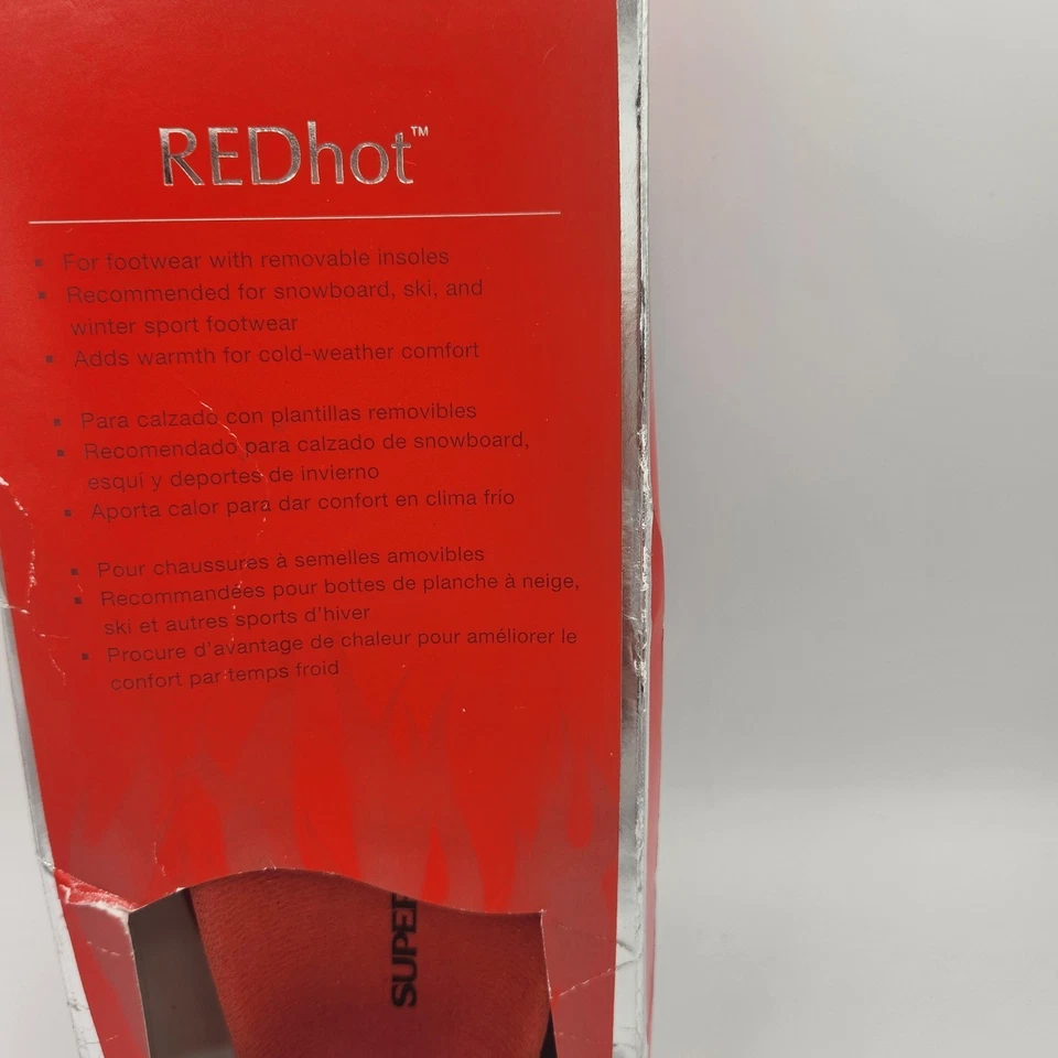 NUEVAS plantillas premium Superfeet rojas calientes para hombre talla D 7,5-9 clima frío Foto 3 de 4