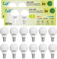 Led Lampe E14 4,9W 4000K 807 Lumen Neutralweiß G45/P45 12 StüCk Energiesparlampe