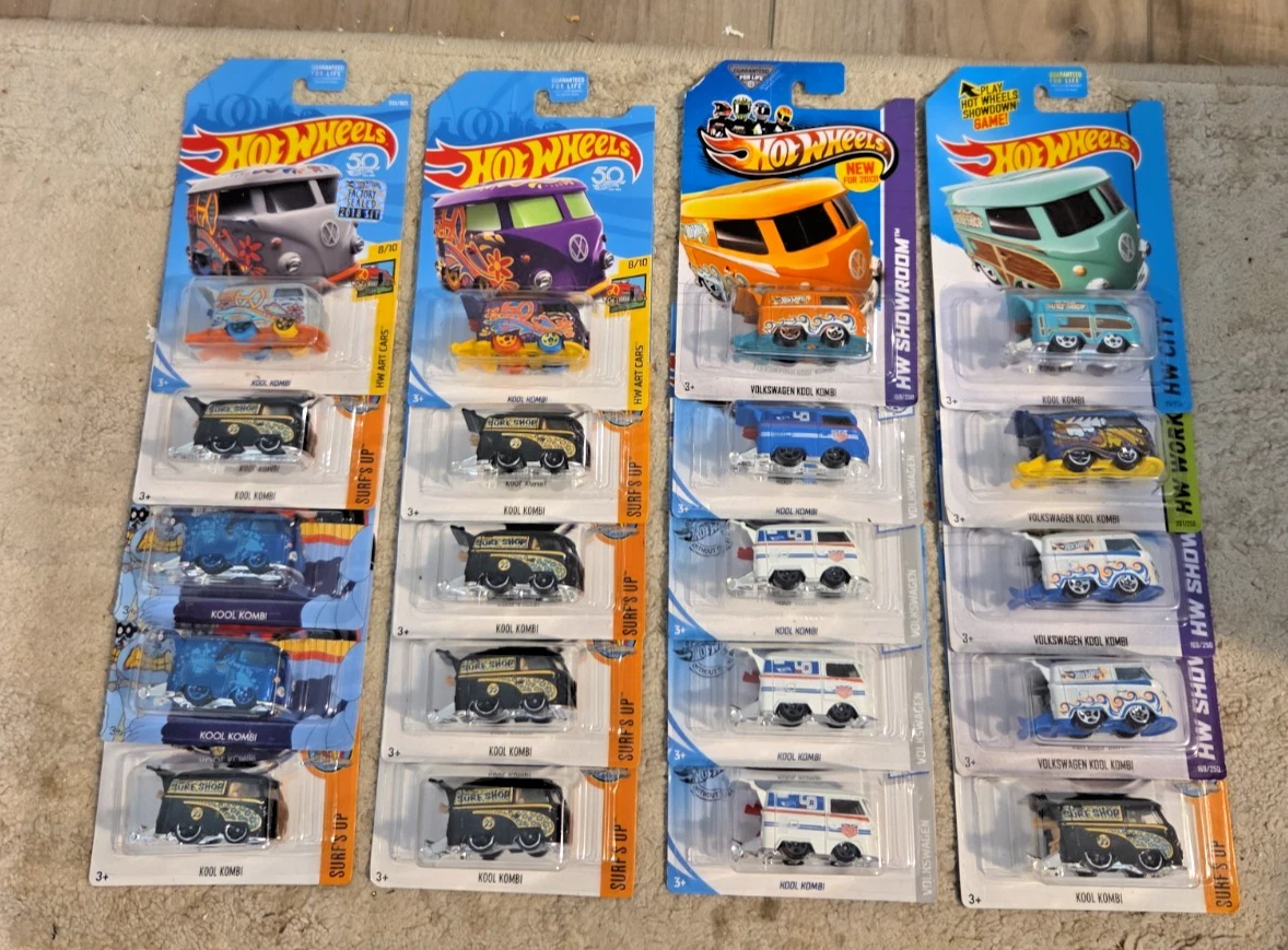 ホットウィール。ワーゲンバスセット 25+ Hot Wheels Volkswagen Van Diecast & Toy Vehicles for sale