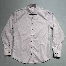 Twillory Mens 16 34/35 Trim Fit Multicolor Check Performance Dress Shirt