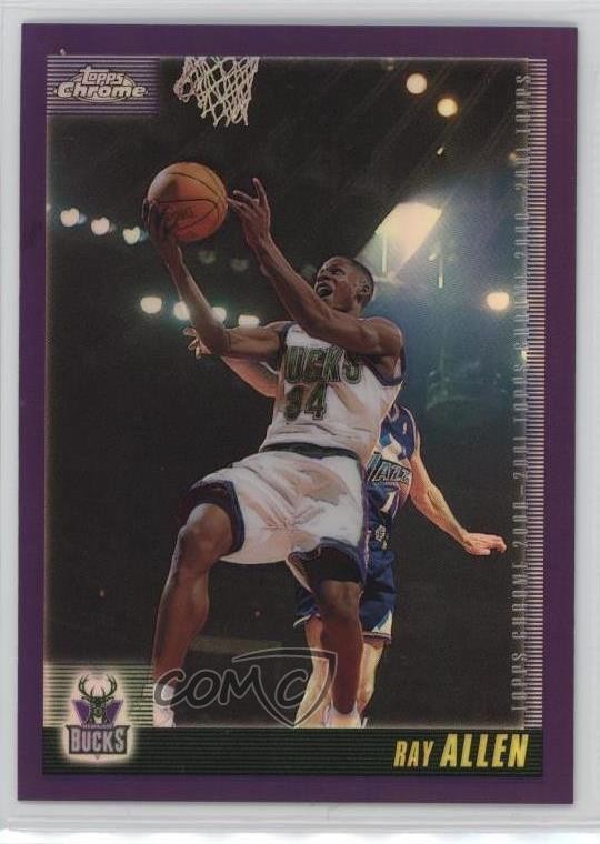 2000-01 Topps Chrome Refractor Ray Allen #37 HOF h8k