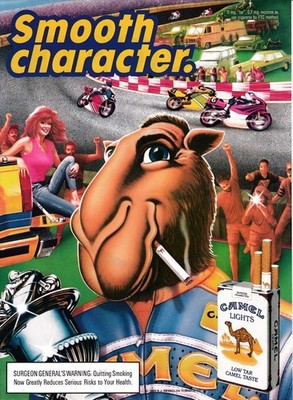 Camel Lights Magazine Ad Smooth Character Vintage 12x8in Metal Sign Poster Ad
