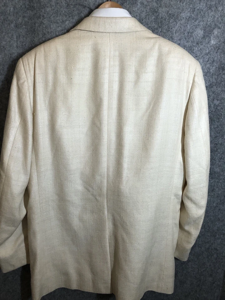 Vintage Gordon Thomas Blazer 44L 100% Silk Suit Coat Jacket Business Career - Image 4 of 4