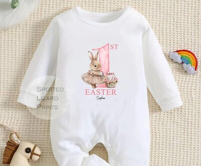 Personalisiert Ostern Baby mitwachsen Baby Mädchen erstes Ostern 1. Ostern Mein erstes Ostern