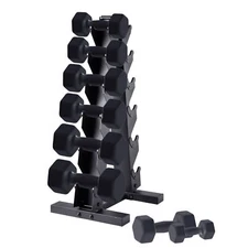 6 Tier Dumbbell Rack A-Frame Barbell Storage Stand For Home Gym 500lb Capacity