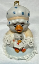 Vintage Jasco Caring Critter Chimer Bell Duck & Duckling Reading 