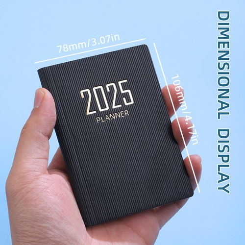 2025 A7 Pocket Planner PU Cover Daily Weekly Schedule Notebook Calendar Journal - Picture 11 of 20
