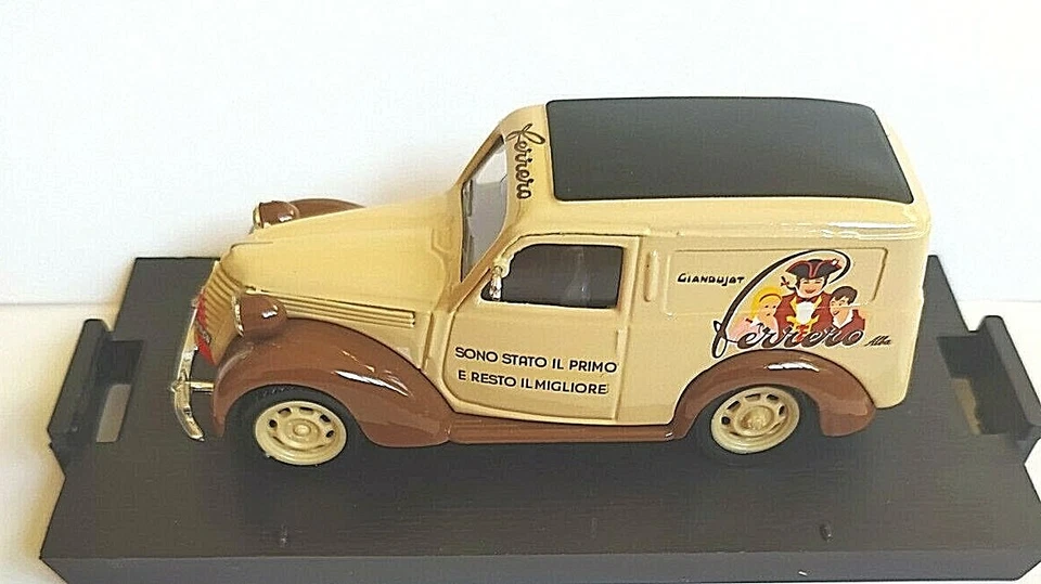 BRUMM 1:43 DIE CAST FURGONE FIAT 1100 1950 FERRERO, CUNEO ART R373 - Immagine 2 di 3
