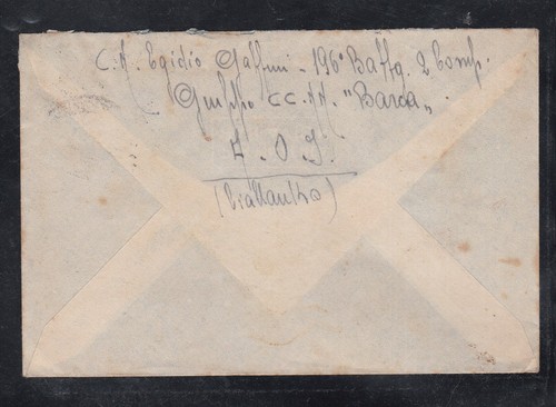 Umschlag Kolonien Äthiopien Diredaua 1937 Gruppe CC.NN. Boot WA423 - Bild 2 von 2
