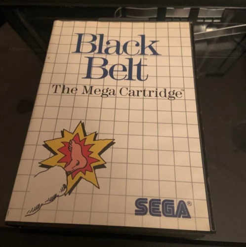 Sega Master System Black Belt CIB Box Manual And Cartridge - Afbeelding 1 van 5