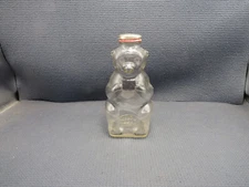 Snow Crest Beverages Vintage Sitting Bear Glass Bank 7" Tall