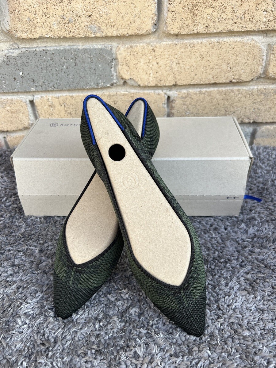 Rothys The Point Women's Size US Racer Green Pointed Toe Slip on