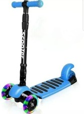 Kids Kick Push Scooter LED Light Up 3 Wheel Adjustable Boy Girl 3-9 yrs