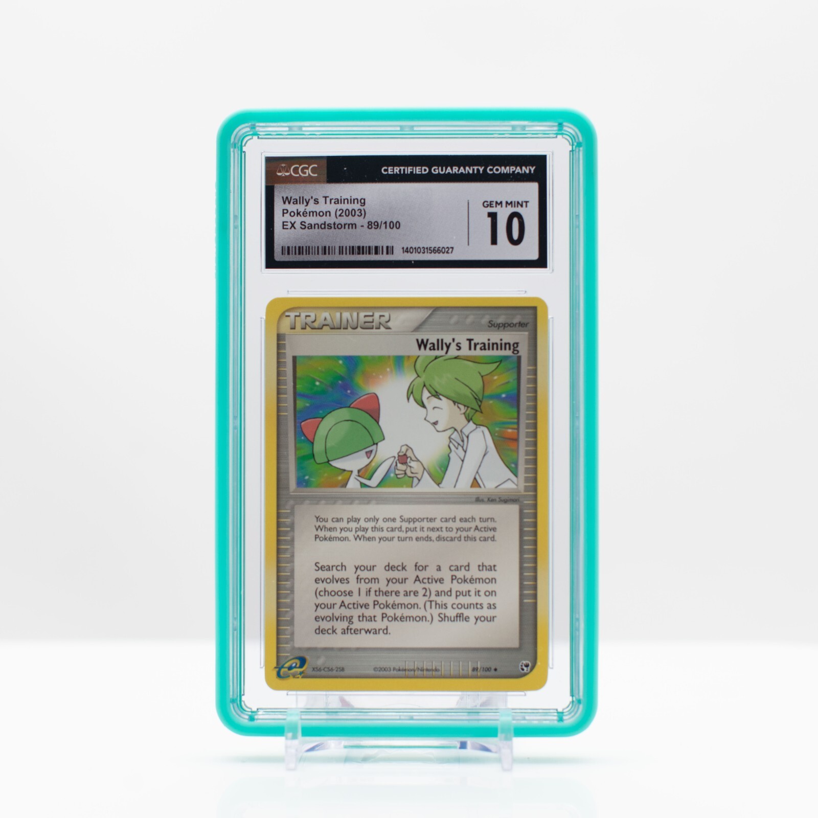 Pokemon Wally's Training #89 EX Sandstorm 2003 - CGC 10 Gem Mint
