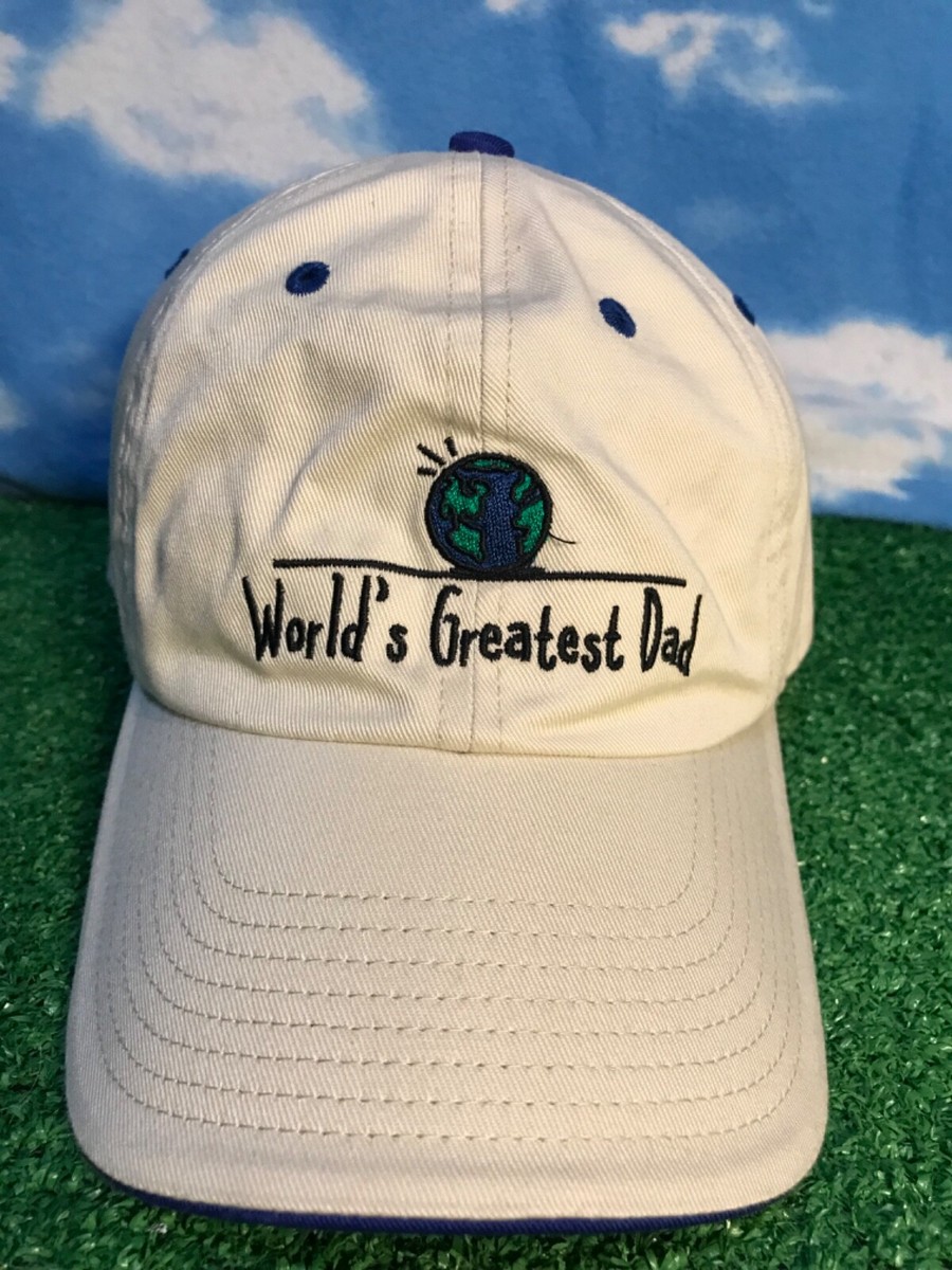 Worlds greatest dad Hat cap signatures earth world Strapback H49
