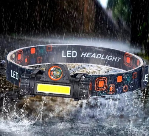 Lampada Frontale LED Ricaricabile 6000 Lumen, Waterproof, Per Pesca E Campeggio, Batteria Inclusa
