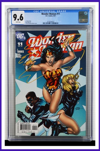 Wonder Woman #11 CGC Graded 9.6 DC September 2007 White Pages Comic Book.