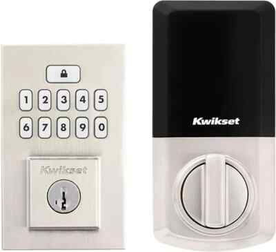 Kwikset SmartCode 260 Deadbolt w/Touchpad and Smartkey Technology Satin Nickel