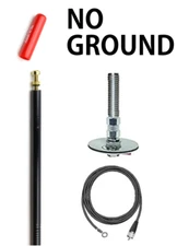 Firestik FG2DD-B 2' Black CB Antenna, 17ft Coax Cable and Antenna Mount Kit New