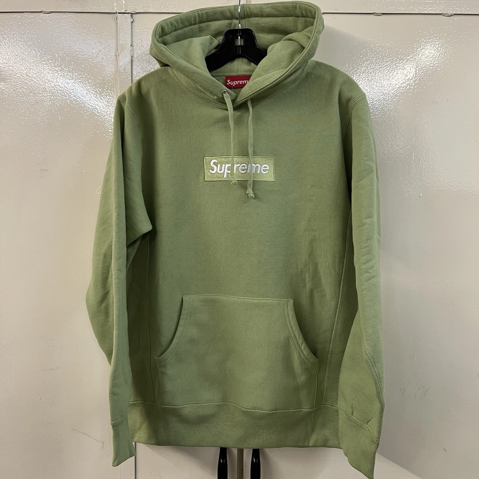 Sweat à capuche FW16 SUPREME BOX LOGO VERT OLIVE SAUGE TAILLE M 2016