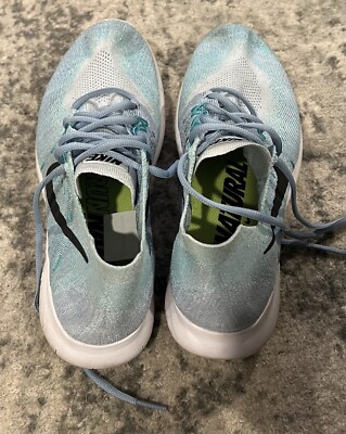 Nike Women s Free RN Flyknit 880884-402 Running Shoes Light Blue Size 10