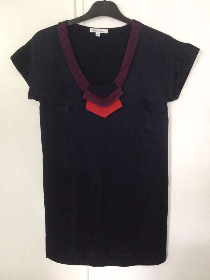 Robe en soie Bleue Marine- LES PETITES... Collection - Taille 1 - Photo 1/3