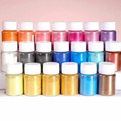 MARKENLOS 20 Farben Harz Epoxy Dye Pigment Pulver Pearl Natural Mica Mineral Powder