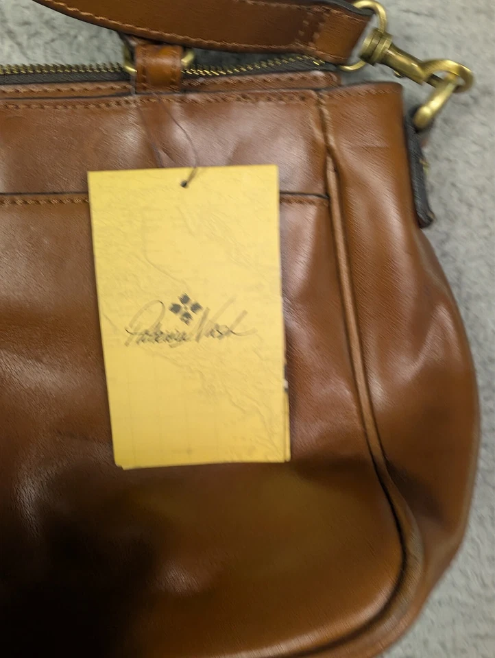 Bolso Bandolera Patricia Nash Cartera Rosetti Coñac Vintage Cuero Distress Foto 4 de 4