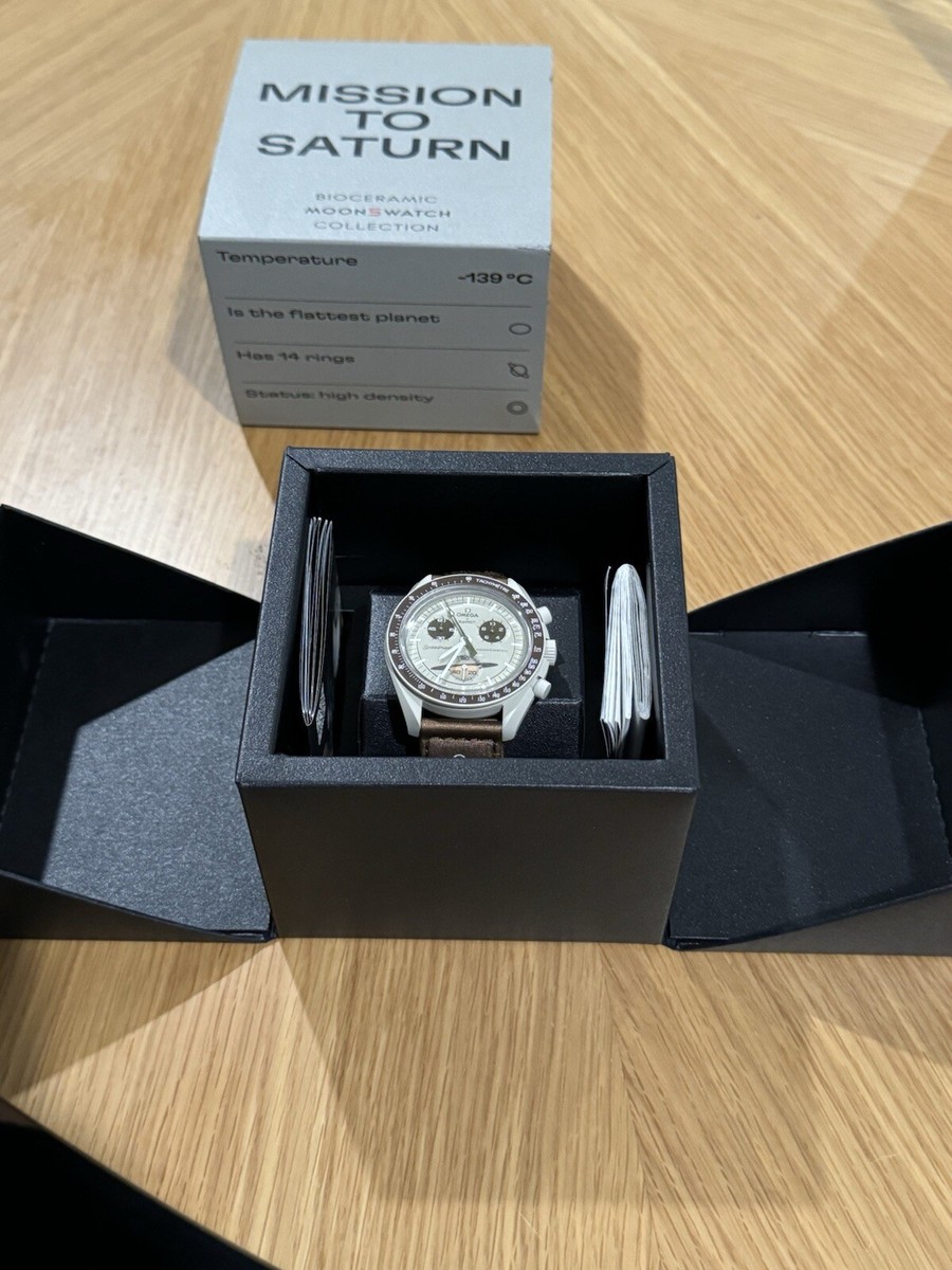 Swatch x Omega Bioceramic Moonswatch Mission To Saturn 42 mm Swatch x Omega Bioceramic Moonswatch Mission To Saturn 42 mm