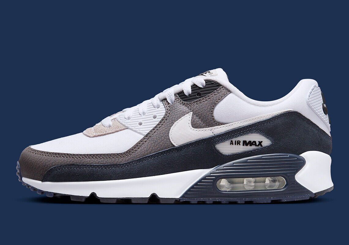Nike Air Max 90 Flat Pewter Grey Obsidian Blue White DZ3522 Nike Air Max 90 Flat Pewter Grey Obsidian Blue White DZ3522