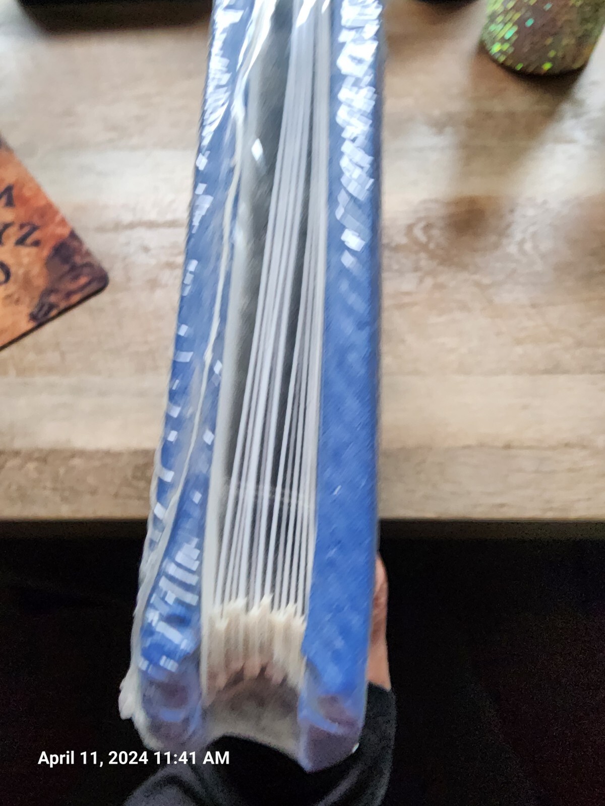 Creative Memories 7" Scrapbook Strap Hinge Photo Album Blue w/Silver Flowers NEW