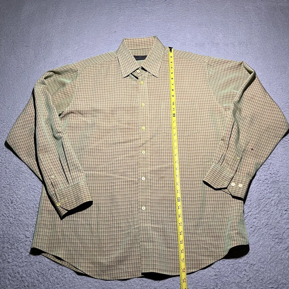 Bugatchi Uomo Shirt Mens XL Plaid Colorful Abstract Long Sleeve Button Up - Image 3 of 4