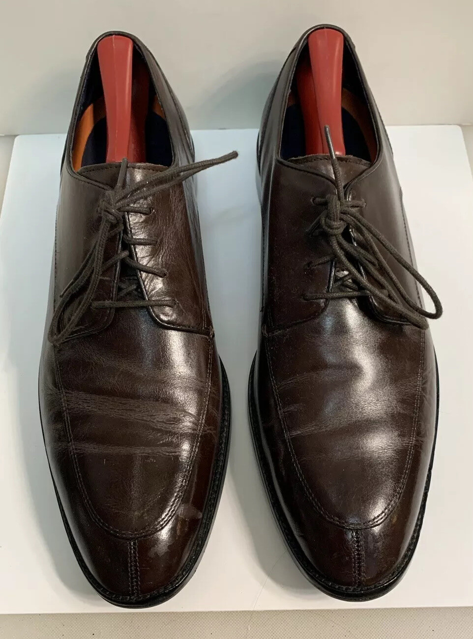 SAOLA Scarpe Oxford Cole Haan uomo 10 5 M Lenox Hill punta divisa pelle marrone C11628