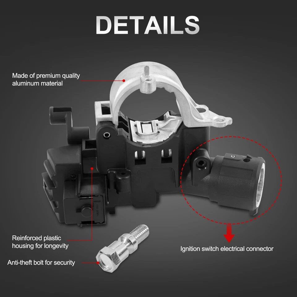 Para 2008-2012 Ford Escape Focus conjunto de carcaça de trava de ignição 9L8Z-3511-A - Imagem 3 de 4